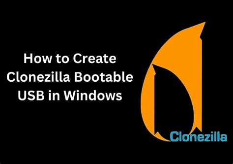 install clonezilla on bootable usb